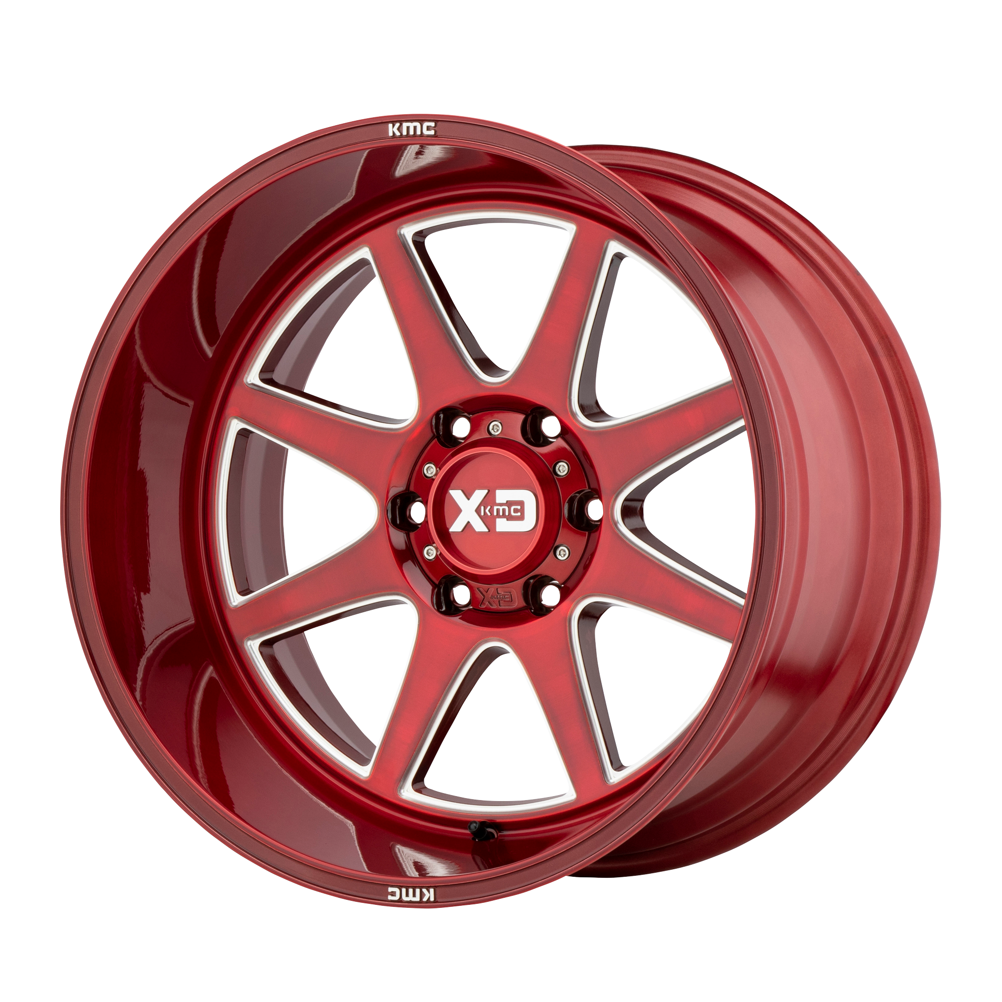 XD XD844 PIKE 20x9 18 8x170/8x6.7 Brushed Red With Milled Accent
