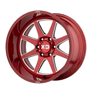 XD XD844 PIKE 20x9 0 5x127/5x5.0 Brushed Red With Milled Accent