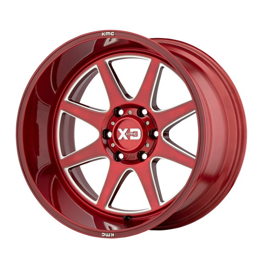 XD XD844 PIKE 22x12 -44 6x135/6X5.3 Brushed Red With Milled Accent