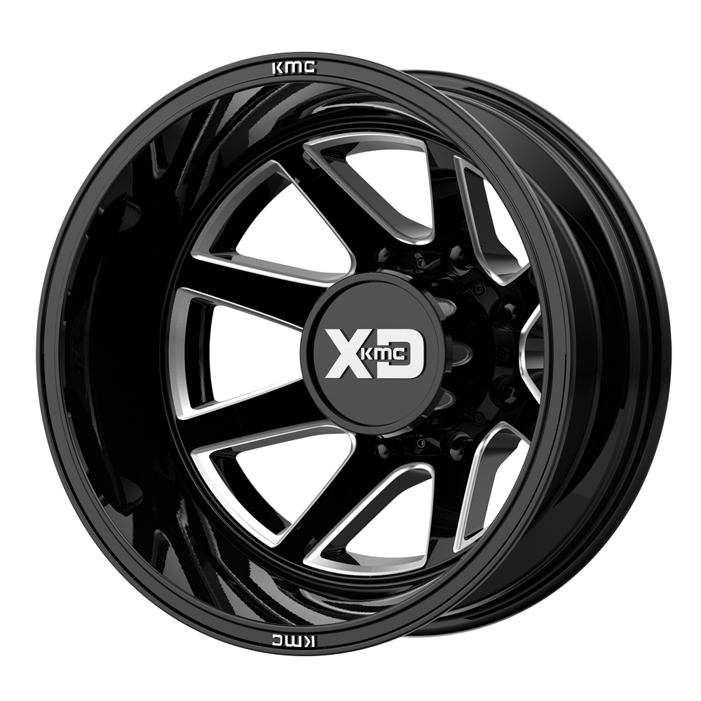 XD XD845 PIKE DUALLY 22X8.25 -221 8X210/8X210 Gloss Black Milled - Rear