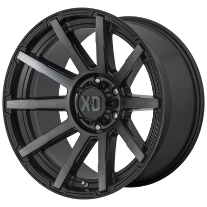 XD XD847 OUTBREAK 20X10 12 5X127 SATIN BLACK WITH GRAY TINT