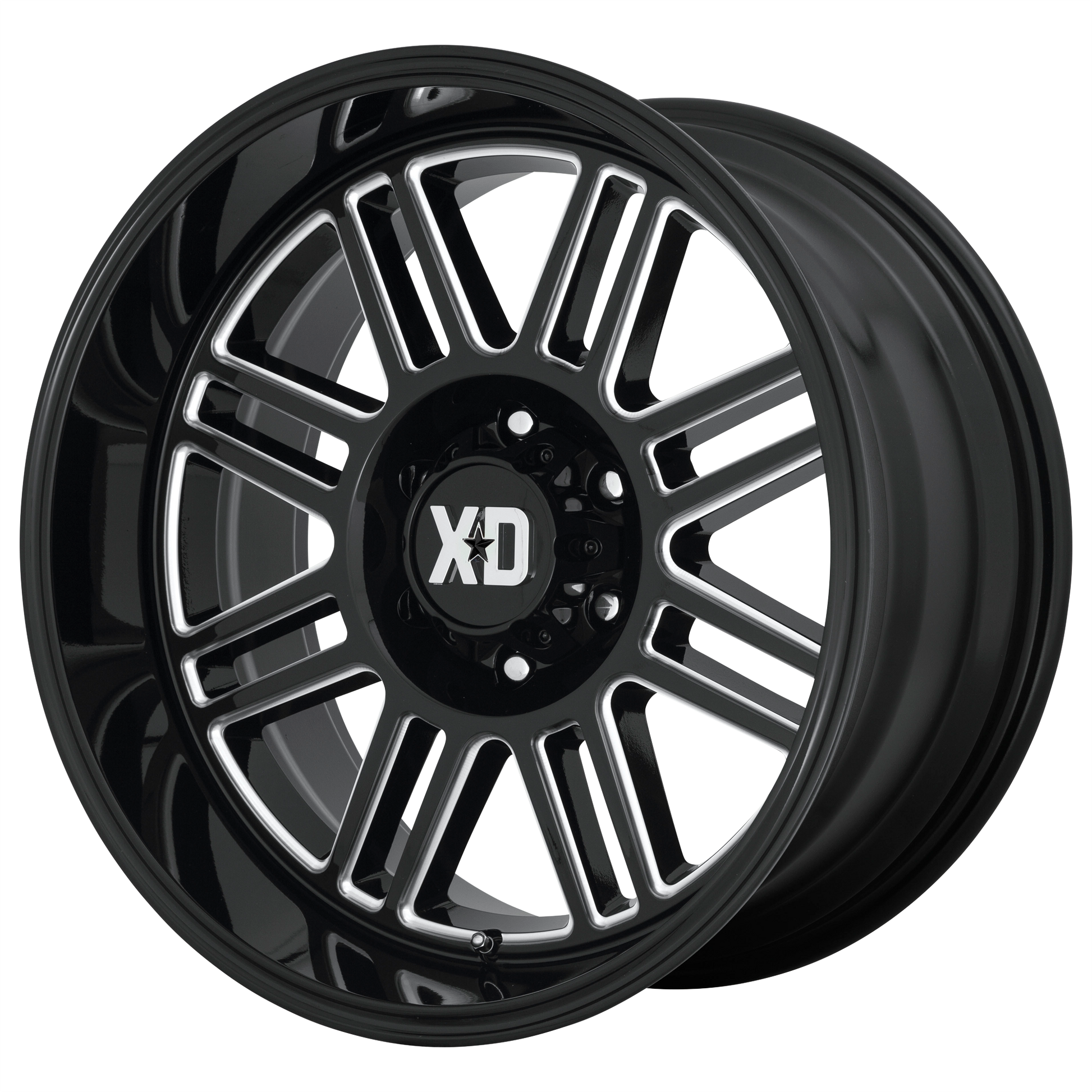 XD XD850 CAGE 20x9 0 8x180/8x7.1 Gloss Black Milled