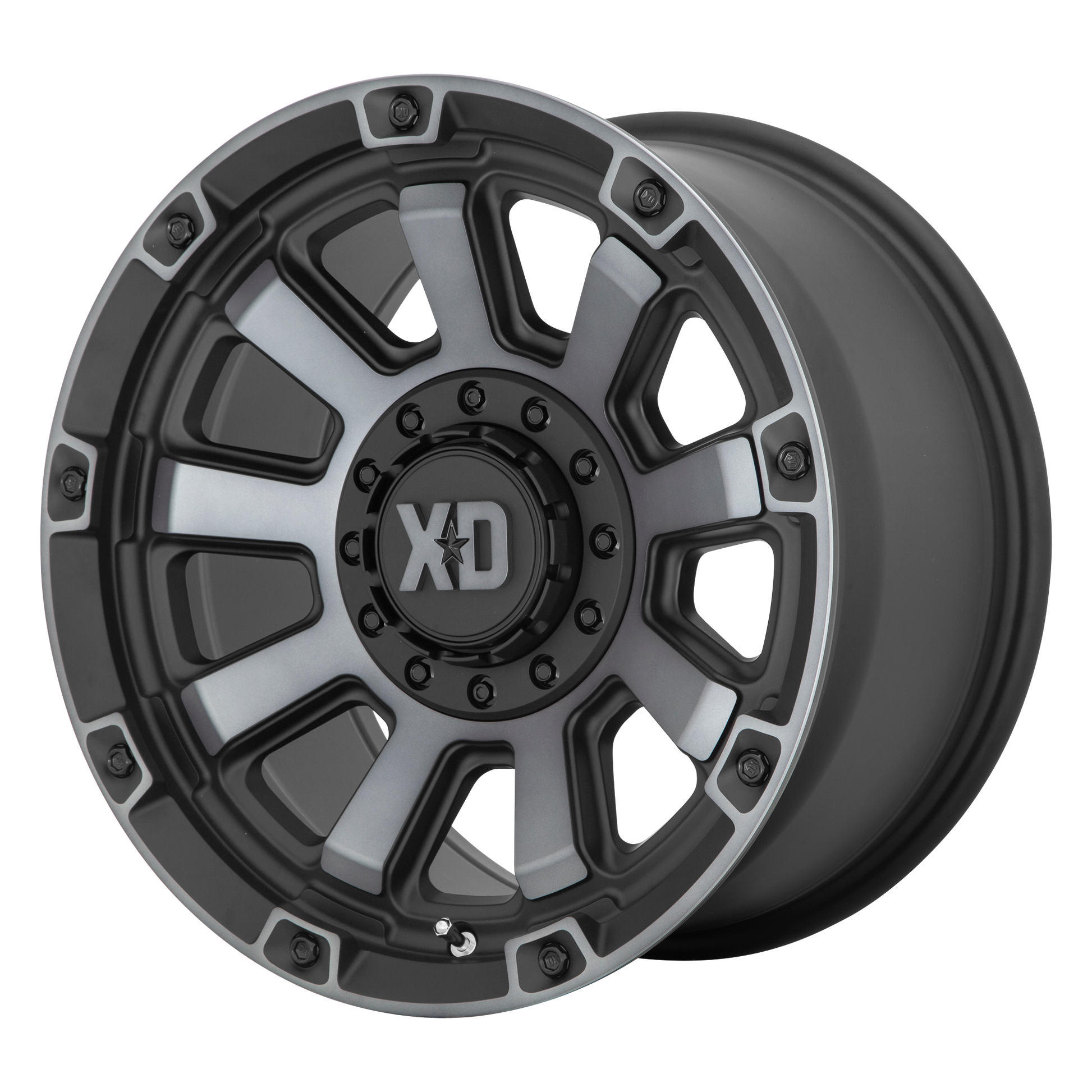 XD XD852 GAUNTLET 20x10 -18 BLANK/BLANK Satin Black With Gray Tint