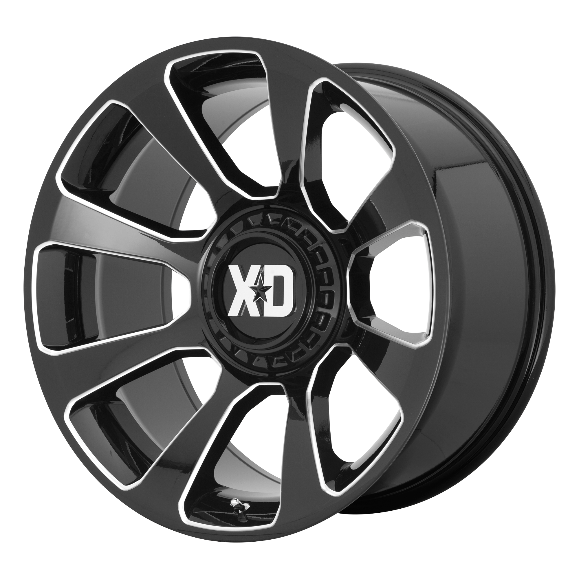 XD XD854 REACTOR 20X10 -18 6X135/6X5.3/6X139.7/6X5.5 Gloss Black Milled