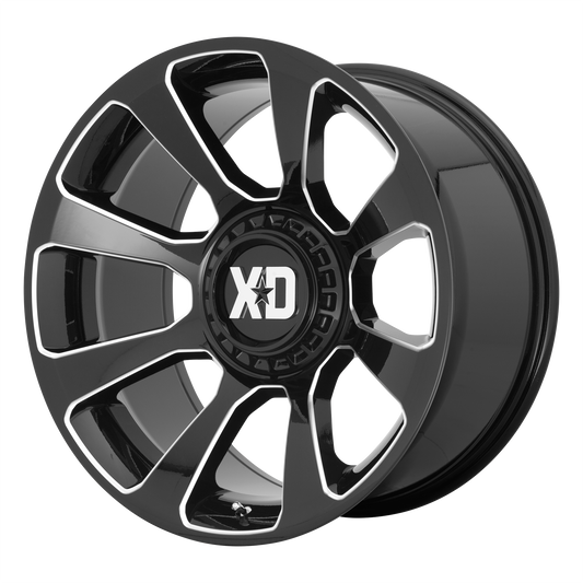 XD XD854 REACTOR 20X10 -18 5X127/5X139.7/5X5.0/5.5 Gloss Black Milled