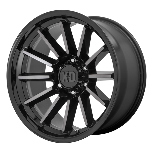 XD XD855 LUXE 20X10 -18 6X139.7/6X5.5 Gloss Black Machined With Gray Tint