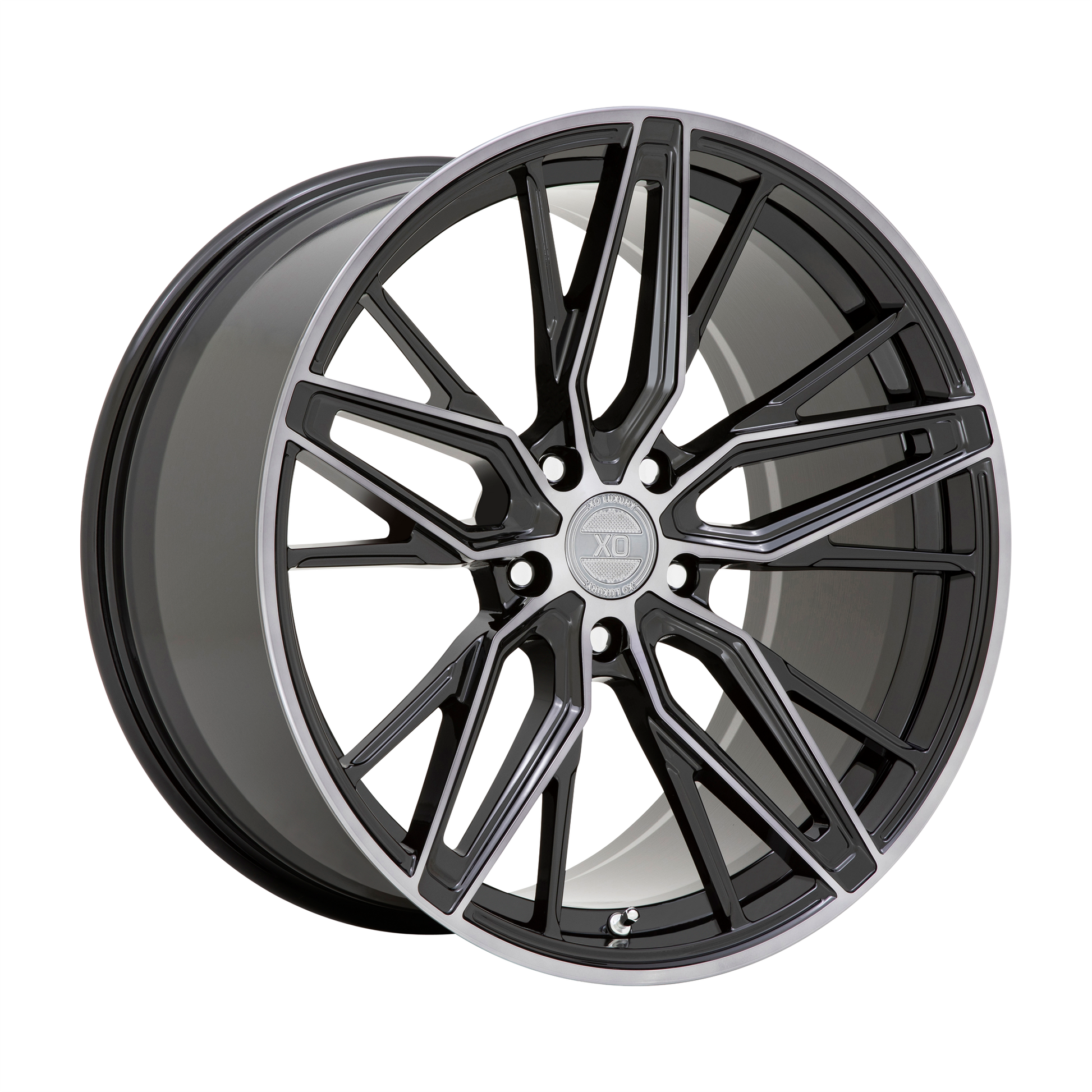 XO ZURICH 20X9 35 5X108/5X4.25 GLOSS BLACK W/ MACHINED GLOSS DARK TINT