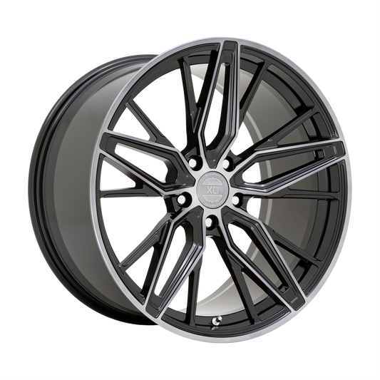 XO ZURICH 20X9 35 5X112/5X112 GLOSS BLACK W/ MACHINED GLOSS DARK TINT