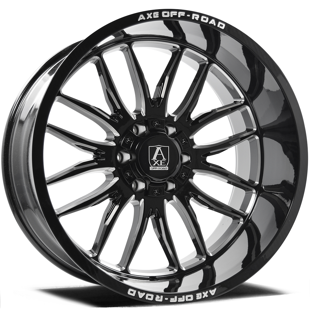 AXE HADES 22X12 -44 8X170 GLOSS BLACK MILLED