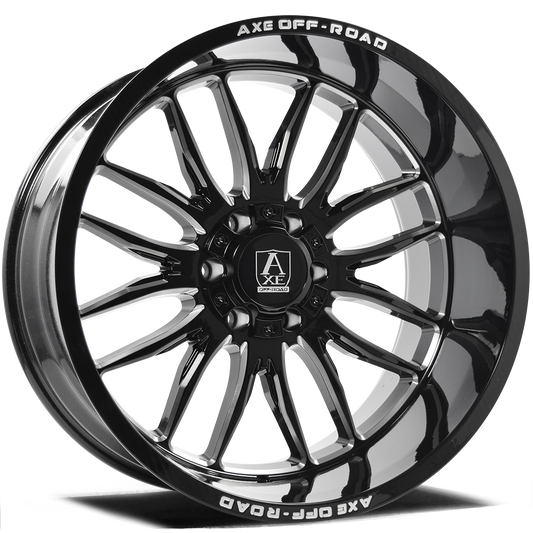 AXE Hades 20x10 -19 6X135/6X139.7 (6X5.5) Gloss Black Milled