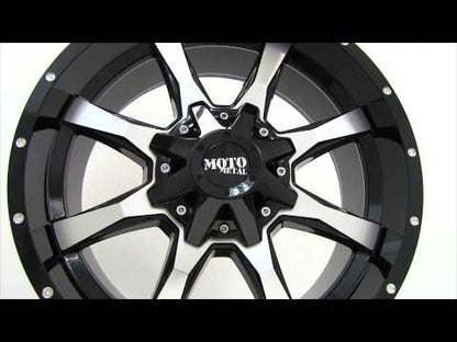 Moto Metal MO970 17X8 0 5X139.7/5X150/5X5.5/150 Gloss Gray Center Gloss Black Lip