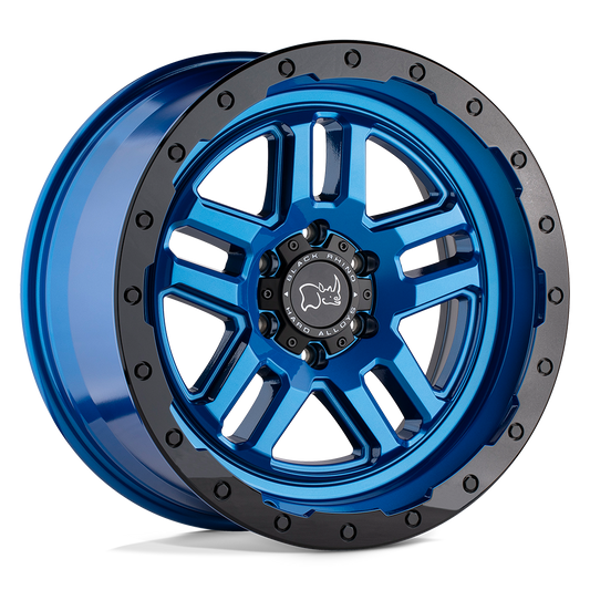 Black Rhino BARSTOW 18X9.5 -18 6X139.7/6X5.5 DEARBORN BLUE W/ BLACK RING