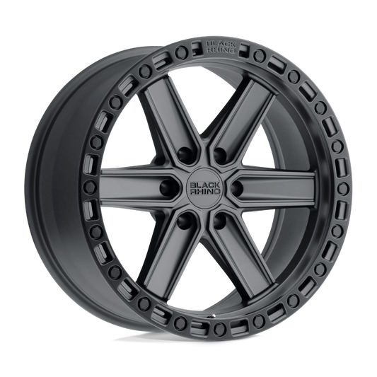 Black Rhino HENDERSON 18X9 -12 6X139.7/6X5.5 GUN BLACK W/ BLACK RING