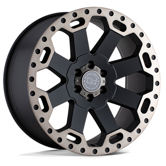 Black Rhino WARLORD 18X9 12 8X180/8X7.1 MATTE BLACK W/ MACHINED DARK TINT