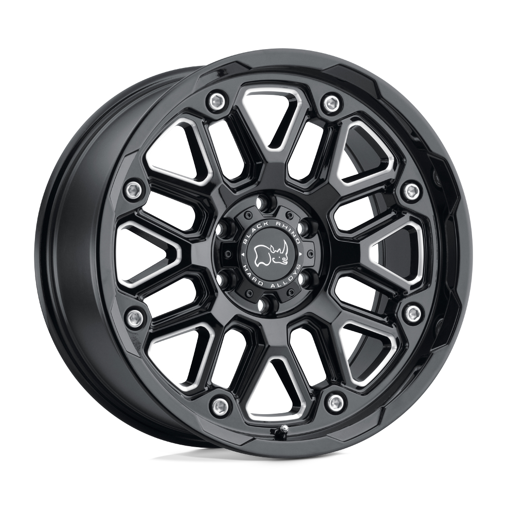 Black Rhino HOLLISTER 18X9.5 2 5X139.7/5X5.5 GLOSS BLACK W/ MILLED SPOKES