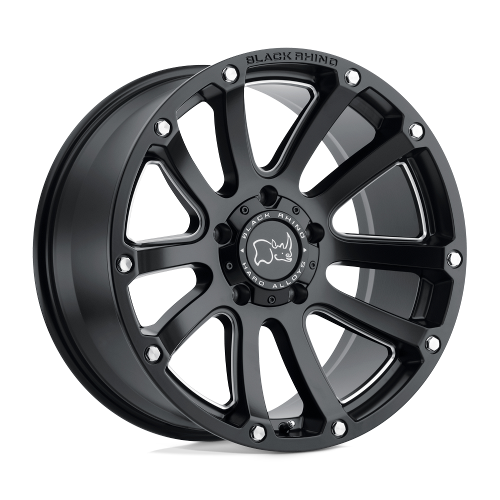 Black Rhino HIGHLAND 18X9.5 12 6X139.7/6X5.5 MATTE BLACK W/ MILLED SPOKES