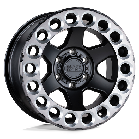 Black Rhino ODESSA 18X9.5 -18 5X127/5X5.0 MATTE BLACK W/ MACHINED TINT LIP & MILLED RINGS