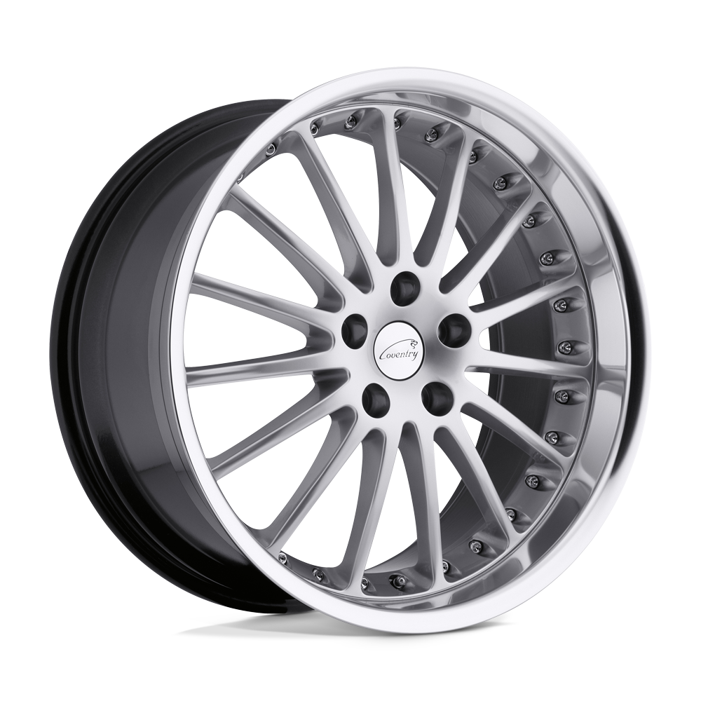 Coventry WHITLEY 17X8 25 5X120.65/5X4.75 HYPER SILVER W/ MIRROR CUT LIP