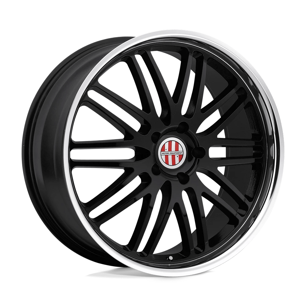 Victor Equipment LEMANS 22X10 50 5X130/5X130 GLOSS BLACK W/ MIRROR CUT LIP