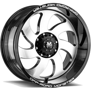 Off-Road Monster M07 24x12 -44 6x139.7 (6x5.5) Black and Brushed Face