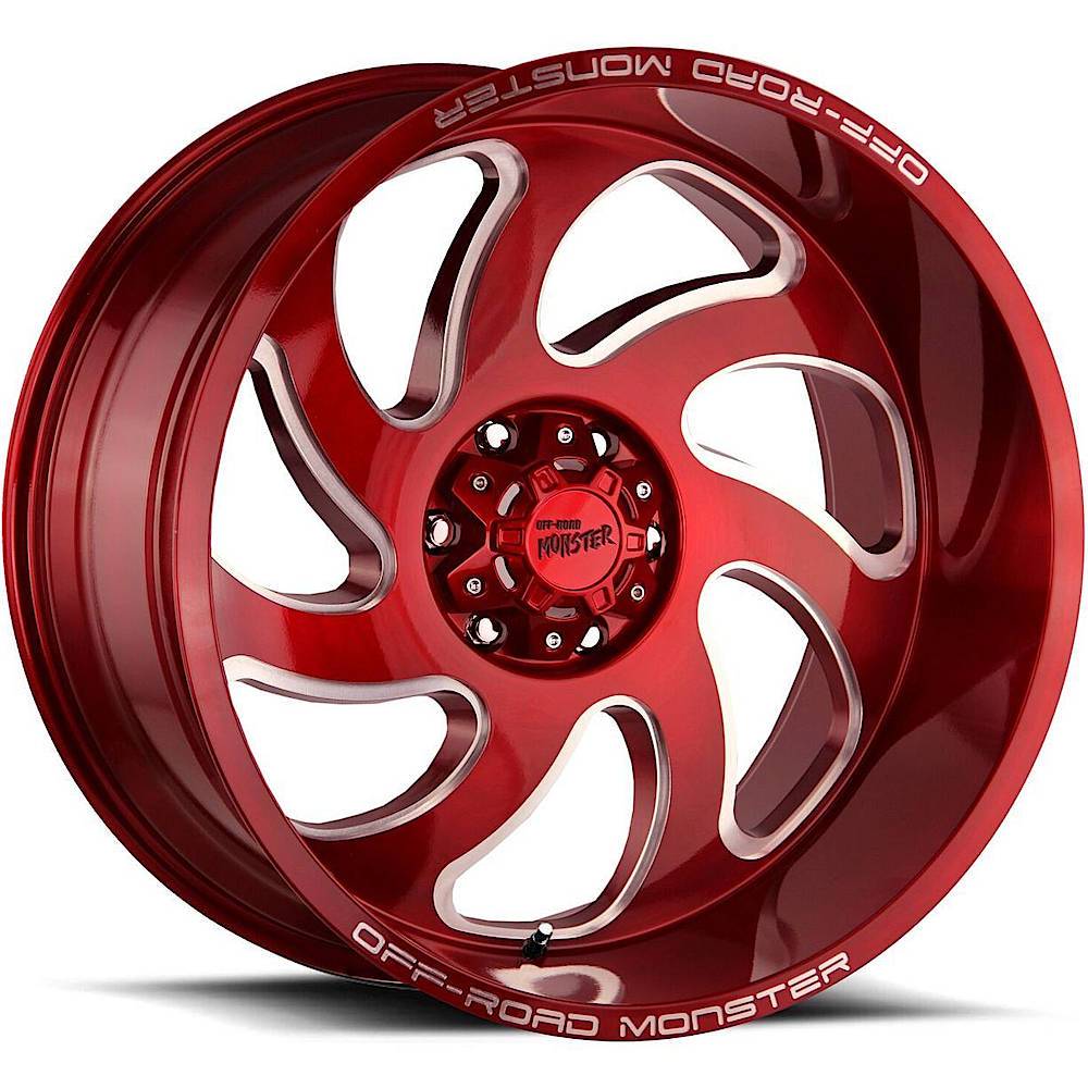 Off-Road Monster M07 22x12 -44 6x139.7 (6x5.5) Candy Red Milled