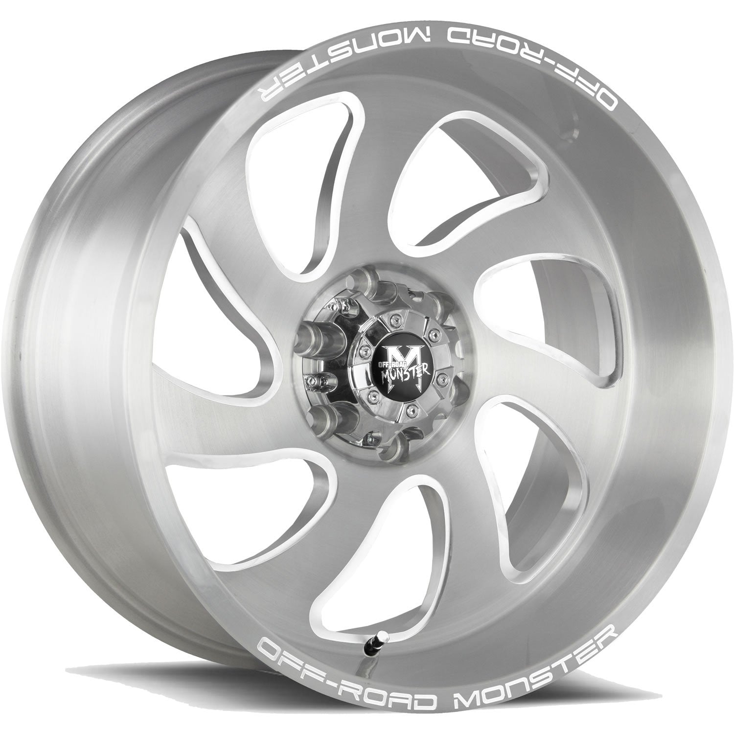 Off-Road Monster M07 24x12 -44 6x139.7 (6x5.5) Brushed Face Silver