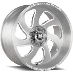 Off-Road Monster M07 20x10 -19 6x139.7 (6x5.5) Brushed Face Silver