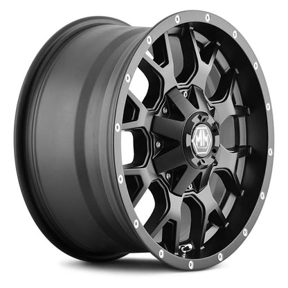 Mayhem 8015 Warrior 20x9 +18 6x135/6x139.7(6x5.5) Matte Black - Kenda Klever R/T LT275/55R20 FACTORY HEIGHT