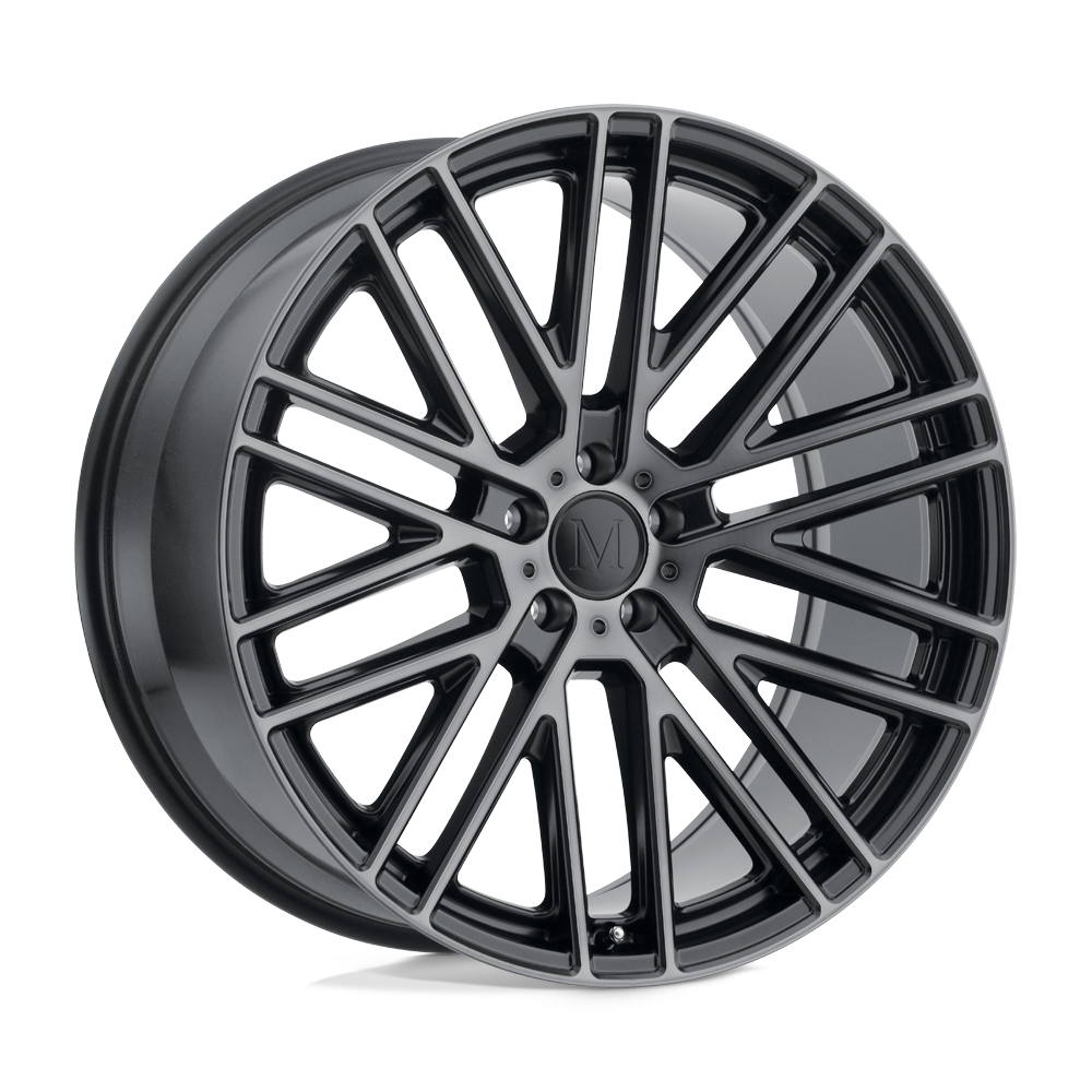 Mandrus MASCHE 18X8.5 25 5X112/5X112 SEMI GLOSS BLACK W/ MIRROR CUT FACE