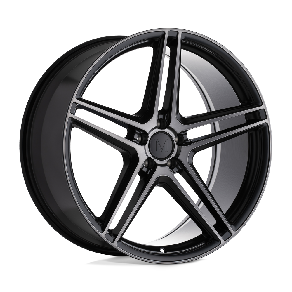 Mandrus BREMEN 18X8.5 42 5X112/5X112 SEMI GLOSS BLACK W/ MIRROR CUT FACE