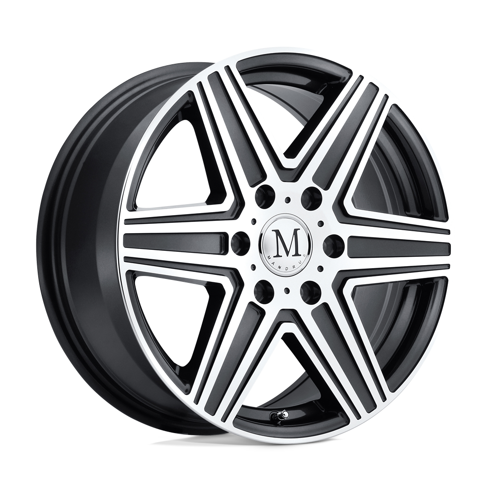 Mandrus ATLAS 18X8 52 6X130/6X130 GUNMETAL W/ MIRROR CUT FACE & LIP