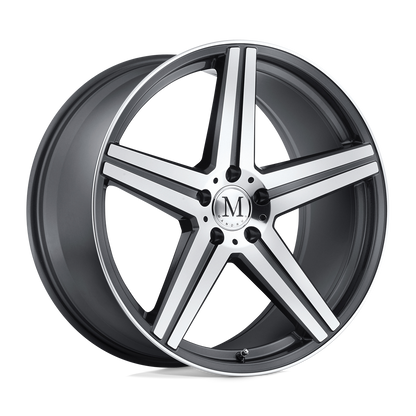 Mandrus ESTRELLA 17X8 32 5X112/5X112 GUNMETAL W/ MIRROR CUT FACE & LIP