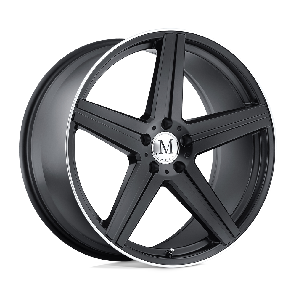 Mandrus ESTRELLA 17X8 32 5X112/5X112 MATTE BLACK W/ MACHINED LIP