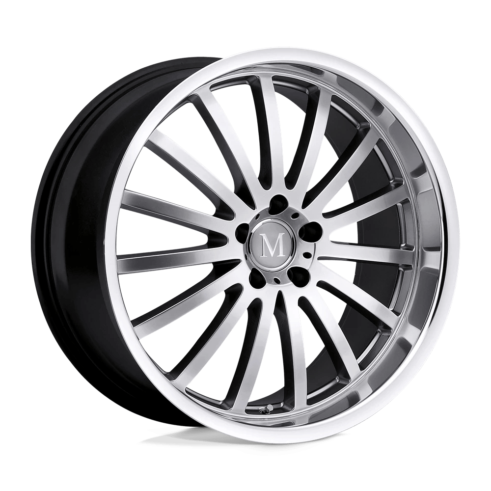 Mandrus MILLENIUM 19X9.5 25 5X112/5X112 HYPER SILVER W/ MIRROR CUT LIP