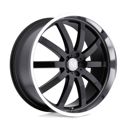 Mandrus WILHELM 17X8 32 5X112/5X112 GLOSS BLACK W/ MIRROR CUT LIP