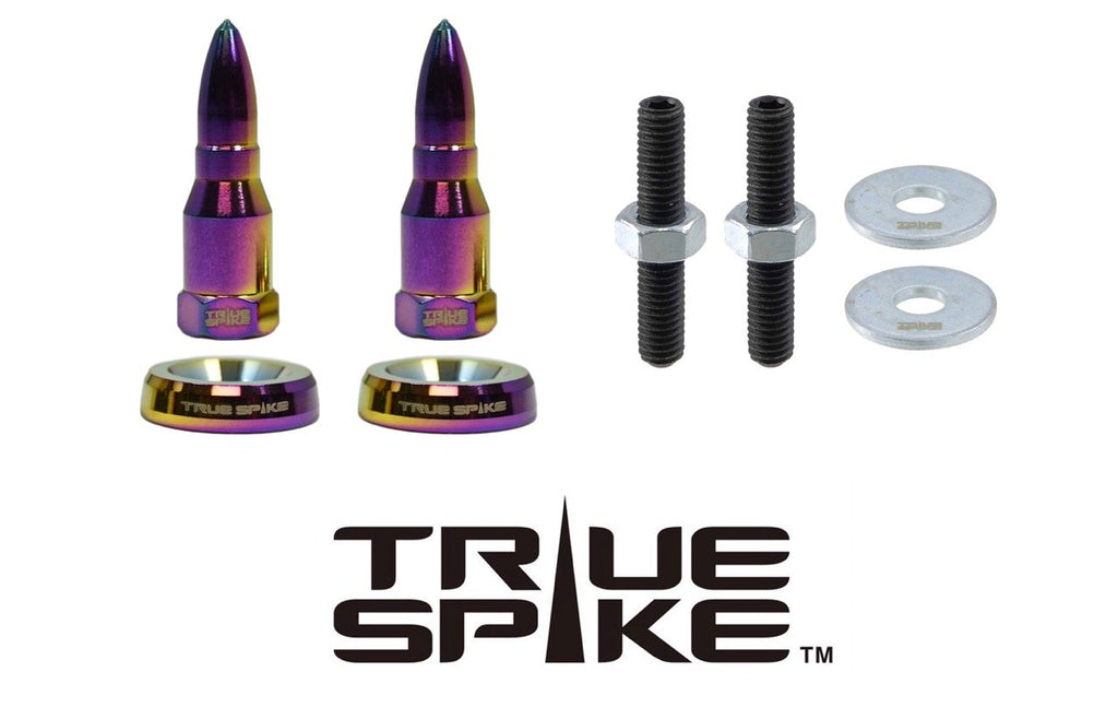 TRUE SPIKE License Plate Washer & Bullet Hardware Kit (4pc Set) LPH005/LPH006