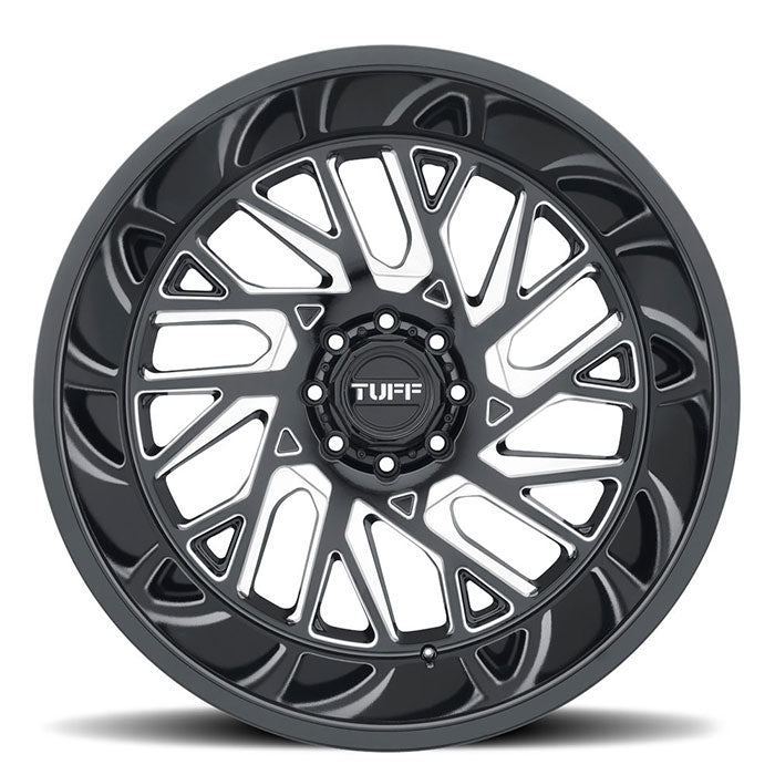 Tuff T4B 26X14 -72 6X139.7/6X5.5 GLOSS BLACK W/ MILLED SPOKES