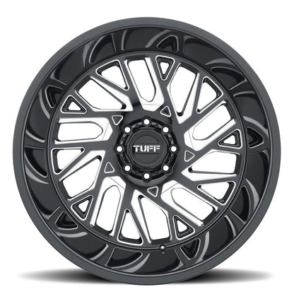 Tuff T4B 26X14 -72 6X139.7/6X5.5 GLOSS BLACK W/ MILLED SPOKES