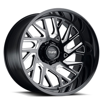 Tuff T4B 26X14 -72 6X139.7/6X5.5 GLOSS BLACK W/ MILLED SPOKES