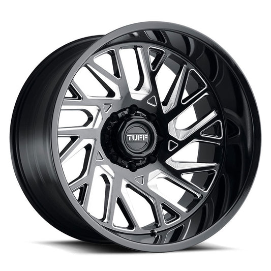 Tuff T4B 26X14 -72 6X139.7/6X5.5 GLOSS BLACK W/ MILLED SPOKES