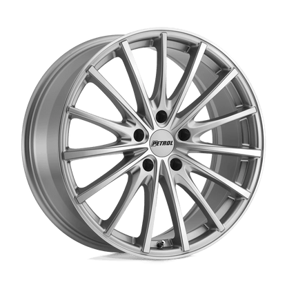 Petrol P3A 19X8 40 5X110/5X110 SILVER W/ MACHINED CUT FACE