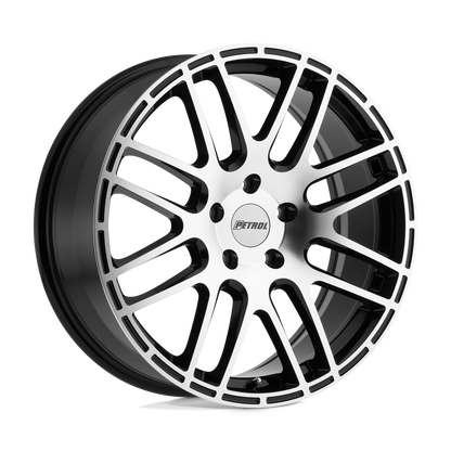 Petrol P6A 18X8 40 5X110/5X110 GLOSS BLACK W/ MACHINED CUT FACE