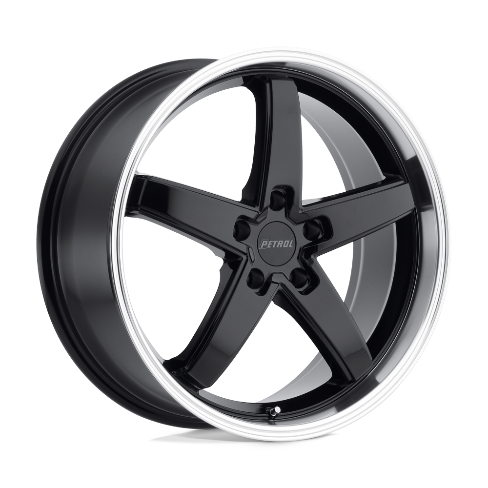 Petrol P1B 18X8 32 5X112/5X112 GLOSS BLACK W/ MACHINED CUT LIP
