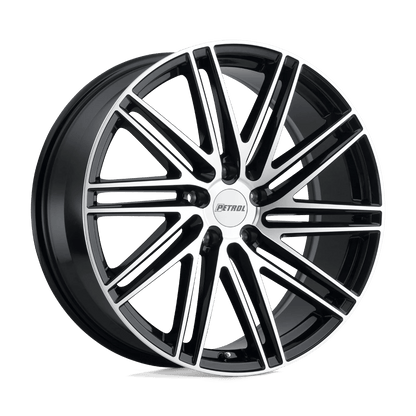 Petrol P1C 20X8.5 40 5X108/5X4.25 GLOSS BLACK W/ MACHINED FACE