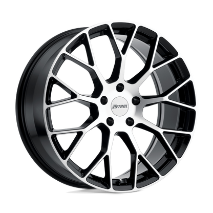 Petrol P2B 15X7 40 4X114.3/4X4.5 GLOSS BLACK W/ MACHINED FACE