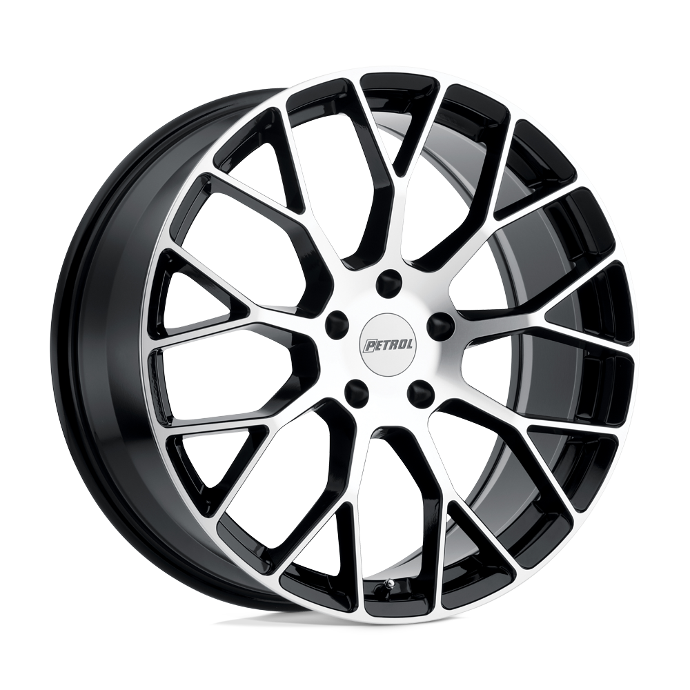 Petrol P2B 17X8 32 5X112/5X112 GLOSS BLACK W/ MACHINED FACE