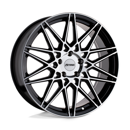 Petrol P3C 18X8 40 5X108/5X4.25 GLOSS BLACK W/ MACHINED FACE