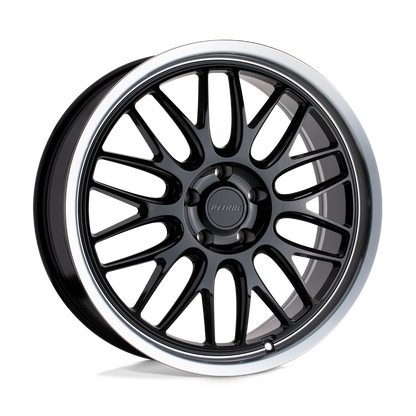 Petrol P4C 18X8 40 5X115/5X115 GLOSS BLACK W/ MACHINED CUT LIP