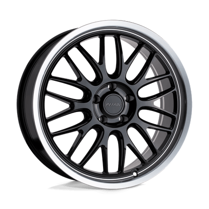 Petrol P4C 19X8 40 5X108/5X4.25 GLOSS BLACK W/ MACHINED CUT LIP