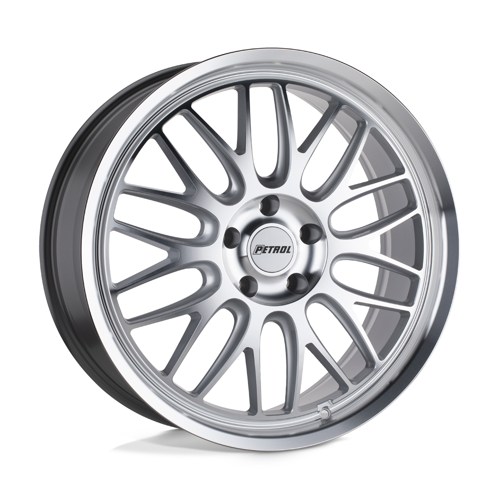 Petrol P4C 17X8 40 5X114.3/5X4.5 SILVER W/ MACHINED FACE & LIP